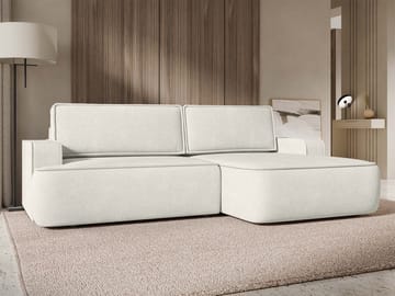 Avignon Sovesofa med sjeselong 3-seter - Hvit - Møbler - Sofaer - Sovesofaer