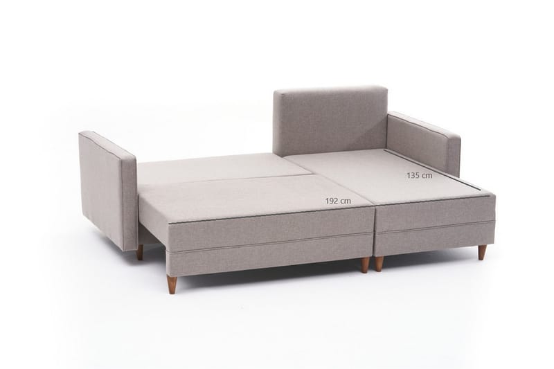 Aydama Sovesofa m. Divan 4-seters 192x135 - Krem - Møbler - Sofaer - Sovesofaer