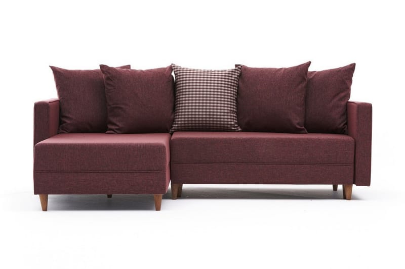 Aydama Sovesofa m. Divan 4-seters 192x135 - Rød - Sovesofaer - Sovesofa divan