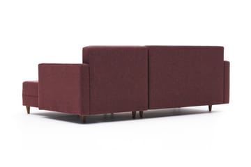 Aydama Sovesofa m. Divan 4-seters 192x135 - Rød - Møbler - Sofaer - Sovesofaer
