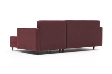 Aydama Sovesofa m. Divan 4-seters 192x135 - Rød - Møbler - Sofaer - Sovesofaer