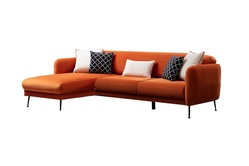 Azeriah Sovesofa med Divan Venstre - Oransje - Sovesofaer - Sovesofa divan