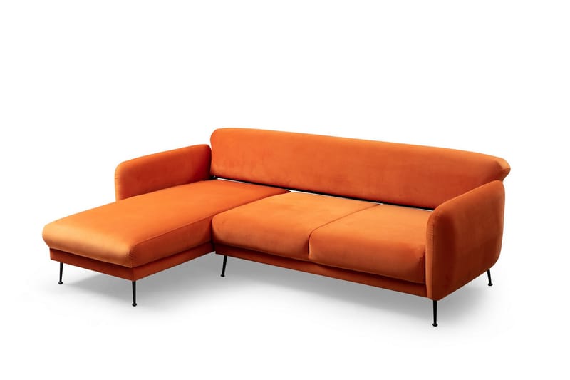 Azeriah Sovesofa med Divan Venstre - Oransje - Sovesofaer - Sovesofa divan