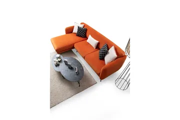 Azeriah Sovesofa med Divan Venstre - Oransje - Møbler - Sofaer - Sovesofaer