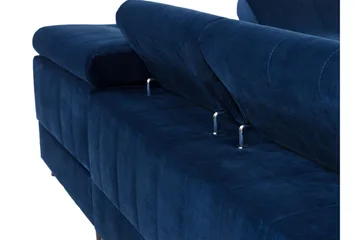 Azoulay Høyrevendt Sovesofa 123x193 cm med Oppbevaring i Fløyel - Grå - Møbler - Sofaer - Sovesofaer