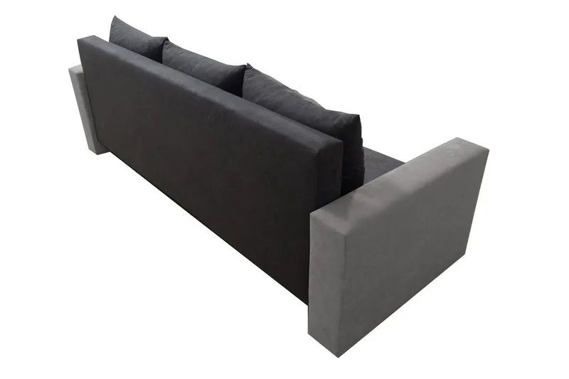 Banaso 3-seter Sovesofa 130x200 cm med Oppbevaring i Fløyel - Rød|Sort - Møbler - Sofaer - Sovesofaer