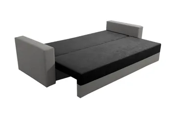 Banaso 3-seter Sovesofa 130x200 cm med Oppbevaring i Fløyel - Rød|Sort - Møbler - Sofaer - Sovesofaer