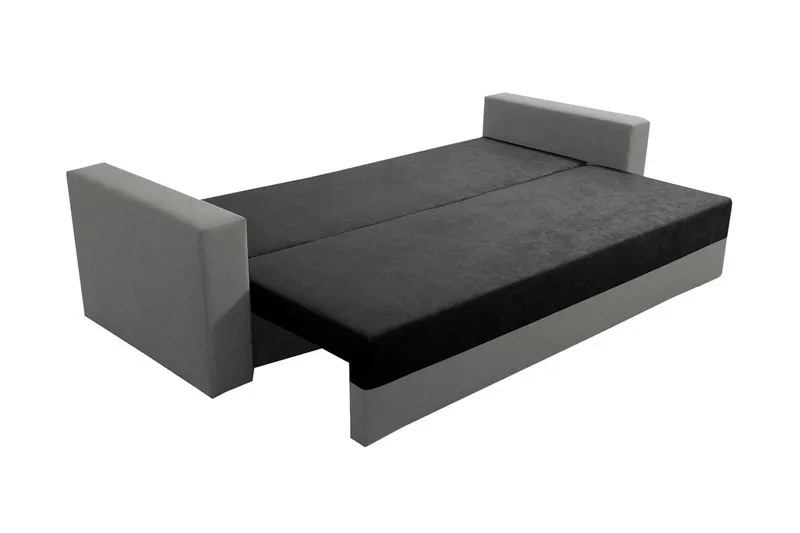 Banaso 3-seter Sovesofa 130x200 cm med Oppbevaring i Fløyel - Rød|Sort - Møbler - Sofaer - Sovesofaer