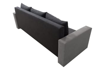 Banaso 3-seter Sovesofa 130x200 cm med Oppbevaring i Fløyel - Rød|Svart - Møbler - Sofaer - Sovesofaer