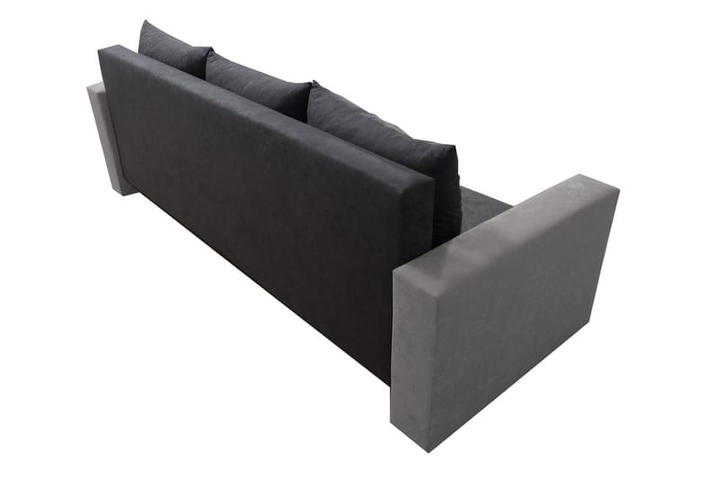 Banaso 3-seter Sovesofa 130x200 cm med Oppbevaring i Fløyel - Rød|Svart - Møbler - Sofaer - Sovesofaer