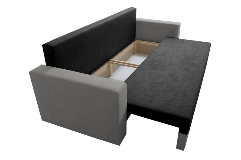 Banaso 3-seter Sovesofa 130x200 cm med Oppbevaring i Fløyel - Rød|Svart - Møbler - Sofaer - Sovesofaer