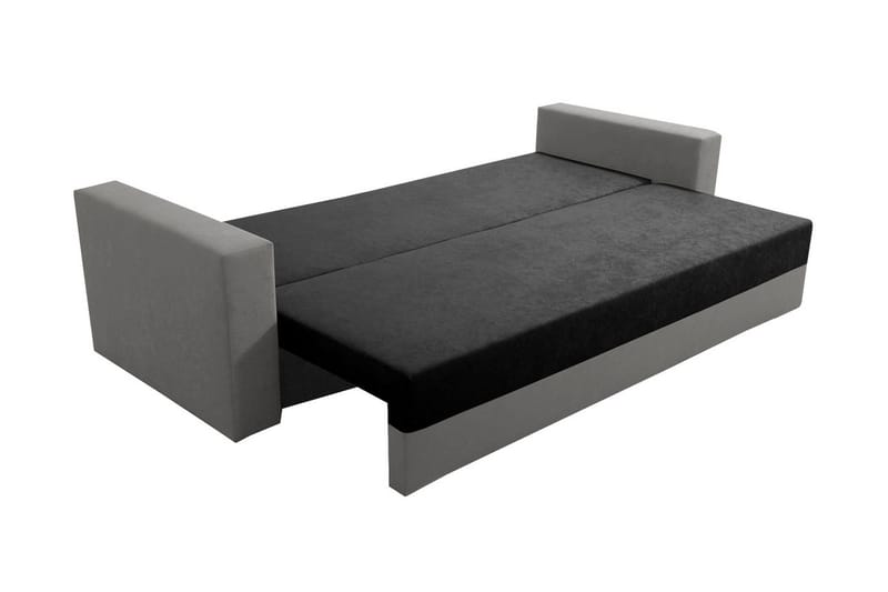 Banaso 3-seter Sovesofa 130x200 cm med Oppbevaring i Fløyel - Rød|Svart - Møbler - Sofaer - Sovesofaer