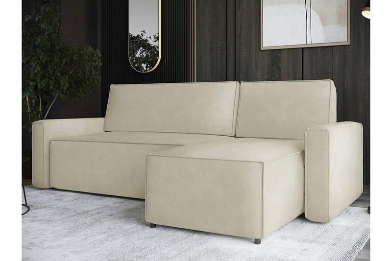 Bandon 3-seters Hjørnesovesofa - Beige - Møbler - Sofaer - Sovesofaer