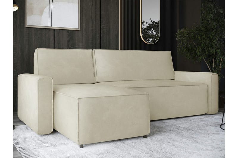 Bandon 3-seters Hjørnesovesofa - Beige - Møbler - Sofaer - Sovesofaer