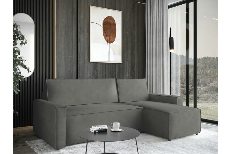 Bandon 3-seters Hjørnesovesofa - Grå - Møbler - Sofaer - Sovesofaer