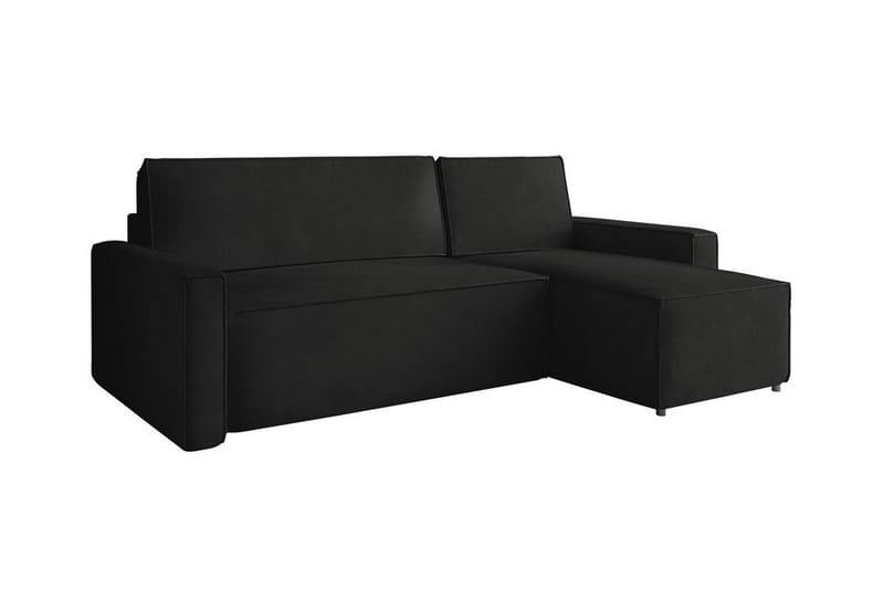Bandon 3-seters Hjørnesovesofa - Svart - Møbler - Sofaer - Sovesofaer