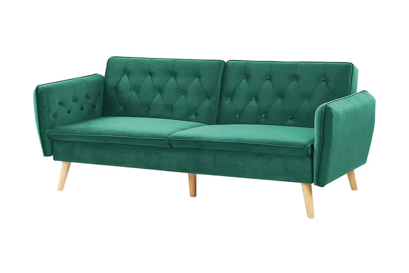 Bardu 2-seters Sovesofa - Fløyel/Mørkegrønn - Møbler - Sofaer - Sovesofaer