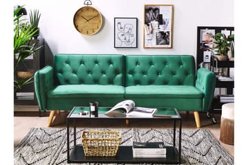 Bardu 2-seters Sovesofa - Fløyel/Mørkegrønn - Møbler - Sofaer - Sovesofaer