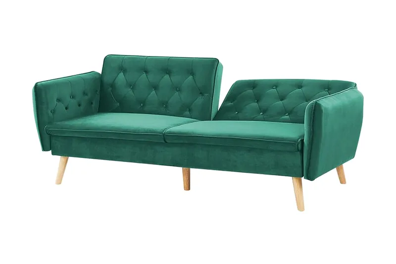 Bardu 2-seters Sovesofa - Fløyel/Mørkegrønn - Møbler - Sofaer - Sovesofaer