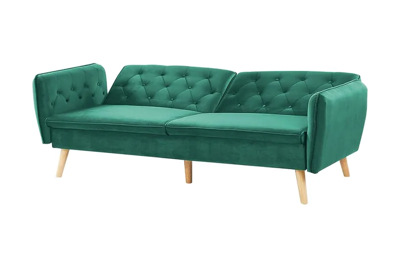 Bardu 2-seters Sovesofa - Fløyel/Mørkegrønn - Møbler - Sofaer - Sovesofaer