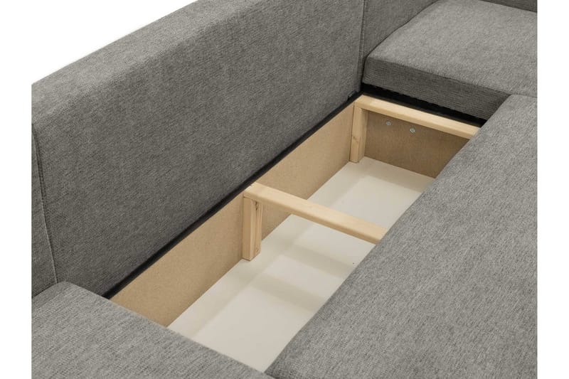 Barile Sovesofa med Dobbel Sjeselong 4-seter i Plysj - Brun - Møbler - Sofaer - Sovesofaer