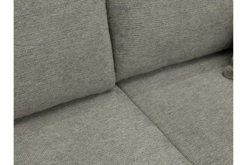 Barile Sovesofa med Dobbel Sjeselong 4-seter i Plysj - Grå - Møbler - Sofaer - Sovesofaer
