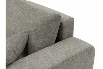 Barile Sovesofa med Dobbel Sjeselong 4-seter i Plysj - Grå - Møbler - Sofaer - Sovesofaer