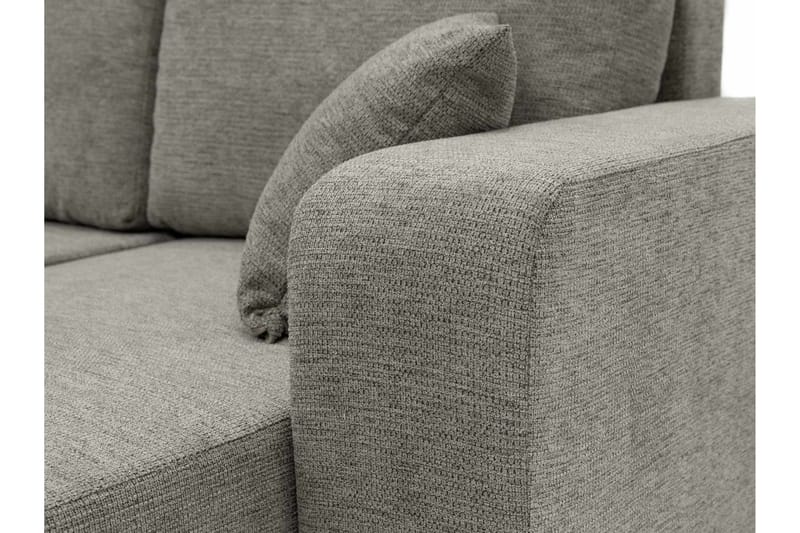 Barile Sovesofa med Dobbel Sjeselong 4-seter i Plysj - Beige - Møbler - Sofaer - Sovesofaer