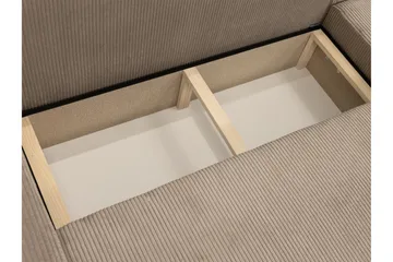 Barile Sovesofa med Sjeselong 3-seter i Plysj - Beige - Møbler - Sofaer - Sovesofaer