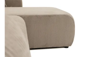 Barile Sovesofa med Sjeselong 3-seter i Plysj - Beige - Møbler - Sofaer - Sovesofaer