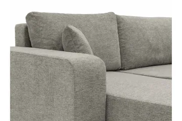 Barile Sovesofa med Sjeselong 3-seter i Plysj - Grå - Møbler - Sofaer - Sovesofaer