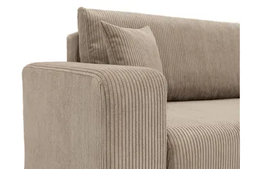 Barile Sovesofa med Sjeselong 3-seter i Plysj - Beige - Møbler - Sofaer - Sovesofaer