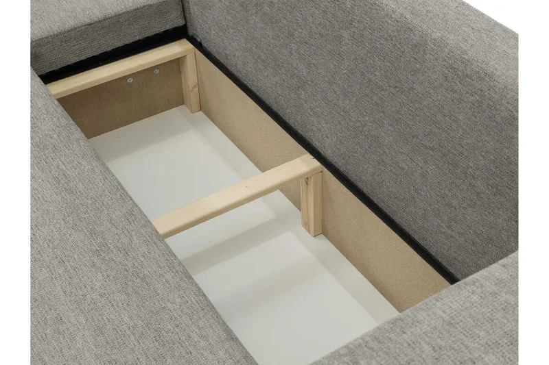 Barile Sovesofa med Sjeselong 3-seter i Plysj - Hvit - Møbler - Sofaer - Sovesofaer