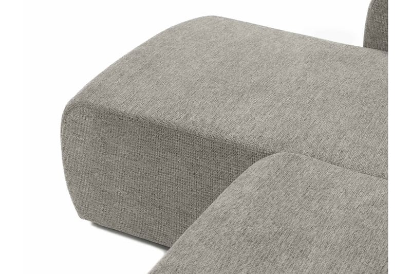 Barile Sovesofa med Sjeselong 3-seter i Plysj - Grå - Møbler - Sofaer - Sovesofaer