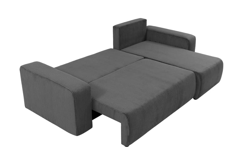 Barile Sovesofa med Sjeselong 3-seter i Plysj - Hvit - Møbler - Sofaer - Sovesofaer