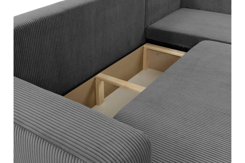 Barile Sovesofa med Sjeselong 3-seter i Plysj - Hvit - Møbler - Sofaer - Sovesofaer