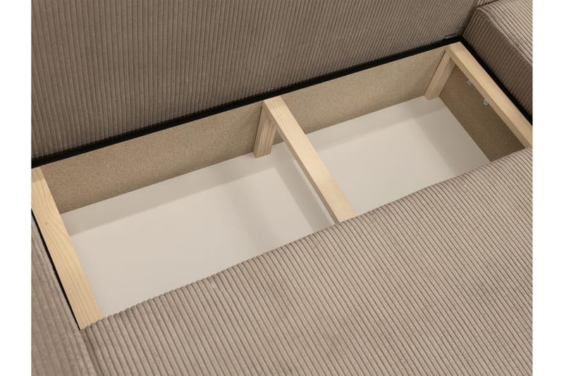 Barile Sovesofa med Sjeselong 3-seter i Plysj - Hvit - Møbler - Sofaer - Sovesofaer