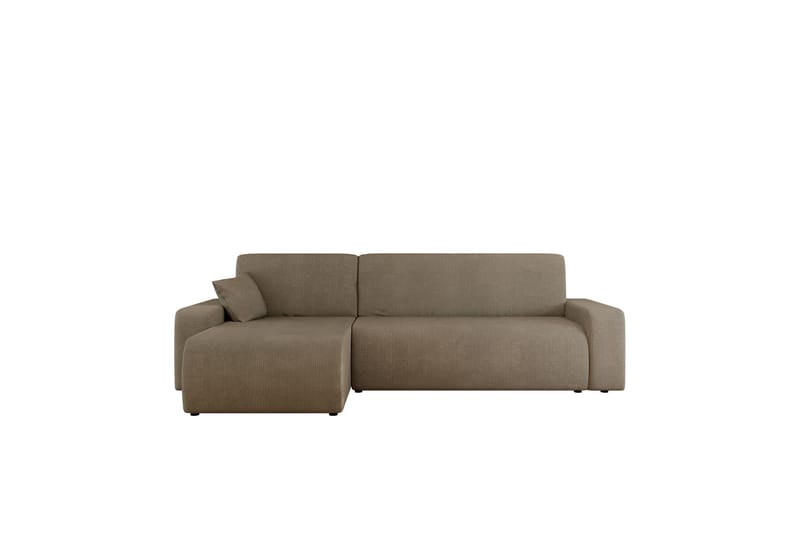 Barile Sovesofa med Sjeselong 3-seter i Plysj - Brun - Møbler - Sofaer - Sovesofaer