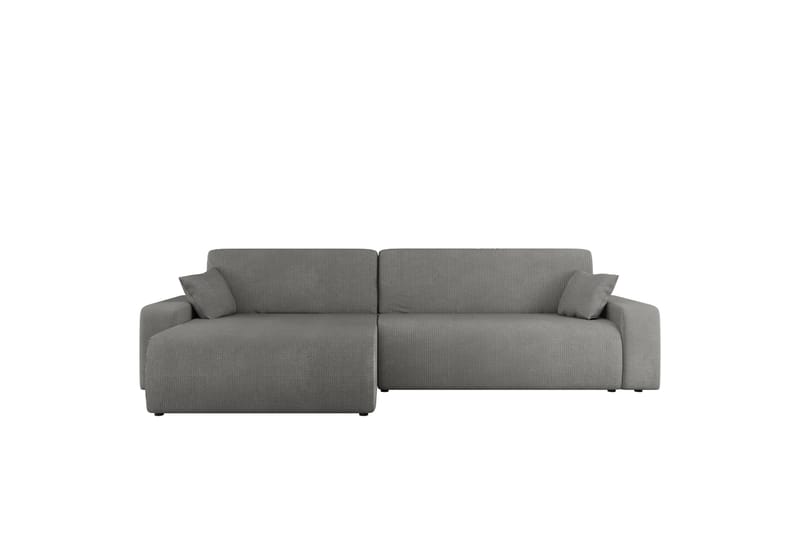 Barile Sovesofa med Sjeselong 3-seter i Plysj - Grå - Møbler - Sofaer - Sovesofaer