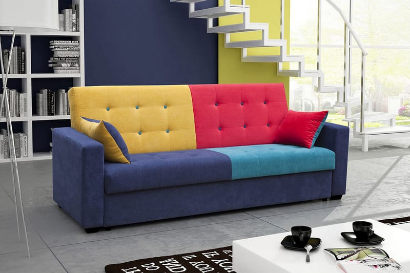 Bartek Sovesofa 224x88x90 cm - Sovesofaer - 3 seters sovesofa - Fløyel sofaer