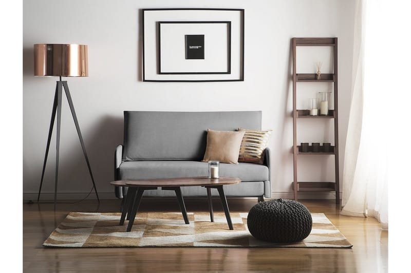 Belfast 2-seter Utfellbar Rektangulær Sovesofa 147x197 cm i Stoff - Grå - Møbler - Sofaer - Sovesofaer