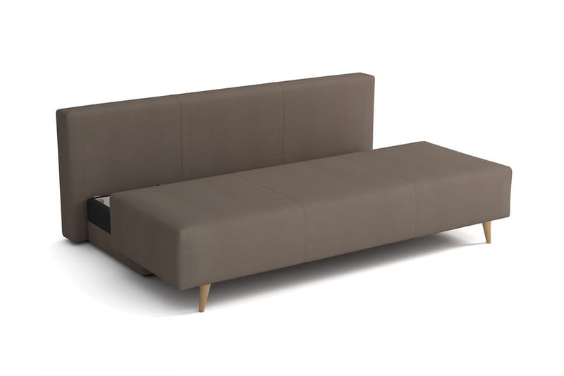 Bella Sovesofa 142x200 cm med Oppbevaring i Stoff - Grå - Møbler - Sofaer - Sovesofaer