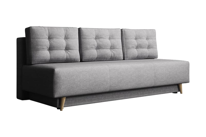 Bella Sovesofa 142x200 cm med Oppbevaring i Stoff, Grå