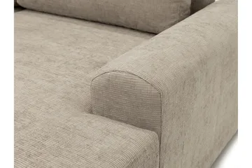 Bella Sovesofa med Dobbel Sjeselong 4-seter i Plysj - Grå - Møbler - Sofaer - Sovesofaer