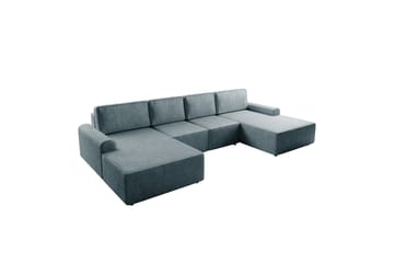 Bella Sovesofa med Dobbel Sjeselong 4-seter i Plysj