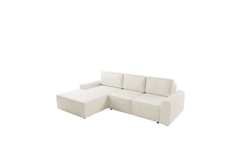 Bella Sovesofa med Sjeselong 3-seter i Plysj, Beige