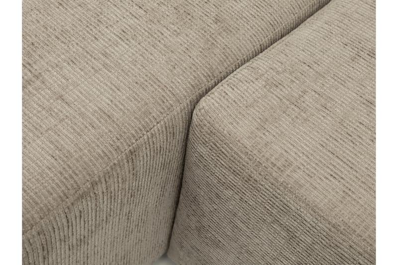 Bella Sovesofa med Sjeselong 3-seter i Plysj - Grå - Møbler - Sofaer - Sovesofaer