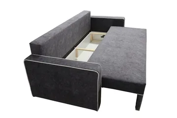 Beno 3-seters Sovesofa 143x200 cm med Oppbevaring i Stoff - Brun - Møbler - Sofaer - Sovesofaer