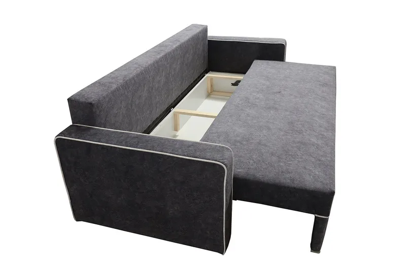 Beno 3-seters Sovesofa 143x200 cm med Oppbevaring i Stoff - Brun - Møbler - Sofaer - Sovesofaer
