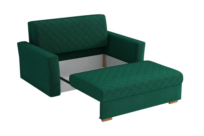 Bensbyn 2-seter Sovesofa 115x196 cm Sovbar Diamantsydd i Fløyel - Grå - Møbler - Sofaer - Sovesofaer